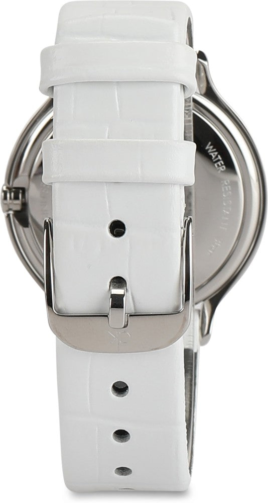Calvin Klein Skirt White Dial White Leather Strap Watch for Women - K2U231K6 Buy Now By Calvin Klein