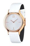 Calvin Klein Skirt White Dial White Leather Strap Watch for Women - K2U236K6 Buy Now By Calvin Klein