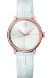 Calvin Klein Accent White Dial White Leather Strap Watch for Women - K2Y2Y6K6 Buy Now By Calvin Klein