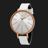 Calvin Klein Equal Silver Dial White Leather Strap Watch for Women - K3E236L6 Buy Now By Calvin Klein