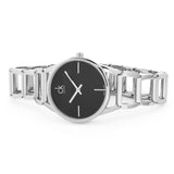 Calvin Klein Stately Black Dial Silver Steel Strap Watch for Women - K3G23121 Buy Now By Calvin Klein
