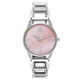 Calvin Klein Stately Pink Mother of Pearl Dial Silver Steel Strap Watch for Women - K3G2312E Buy Now By Calvin Klein