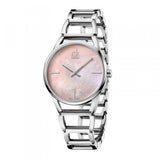 Calvin Klein Stately Pink Mother of Pearl Dial Silver Steel Strap Watch for Women - K3G2312E Buy Now By Calvin Klein