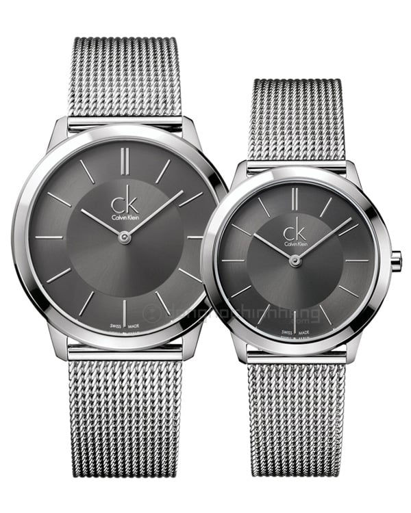 Calvin Klein Minimal Grey Dial Silver Mesh Bracelet Watch for Men - K3M22124 Buy Now By Calvin Klein