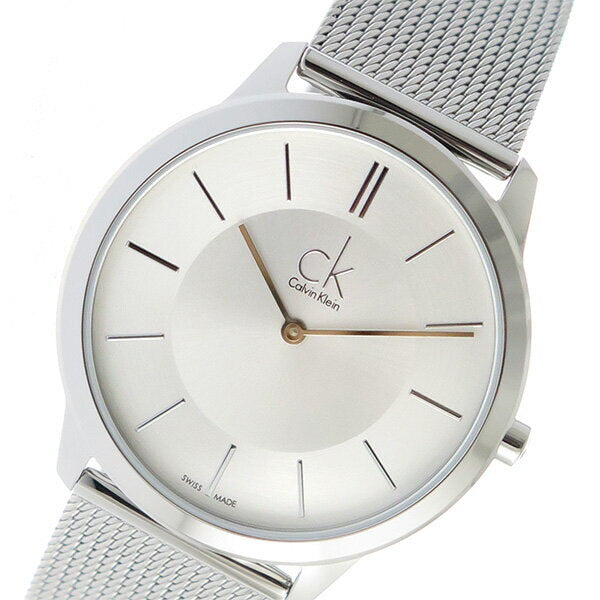 Calvin Klein Minimal Silver Dial Silver Mesh Bracelet Watch for Men - K3M21126 Buy Now By Calvin Klein