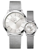Calvin Klein Minimal White Dial Silver Mesh Bracelet Watch for Men - K3M22126 Buy Now By Calvin Klein