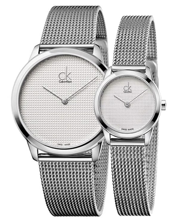 Calvin Klein Minimal White Dial Silver Mesh Bracelet Watch for Men - K3M2112Y Buy Now By Calvin Klein