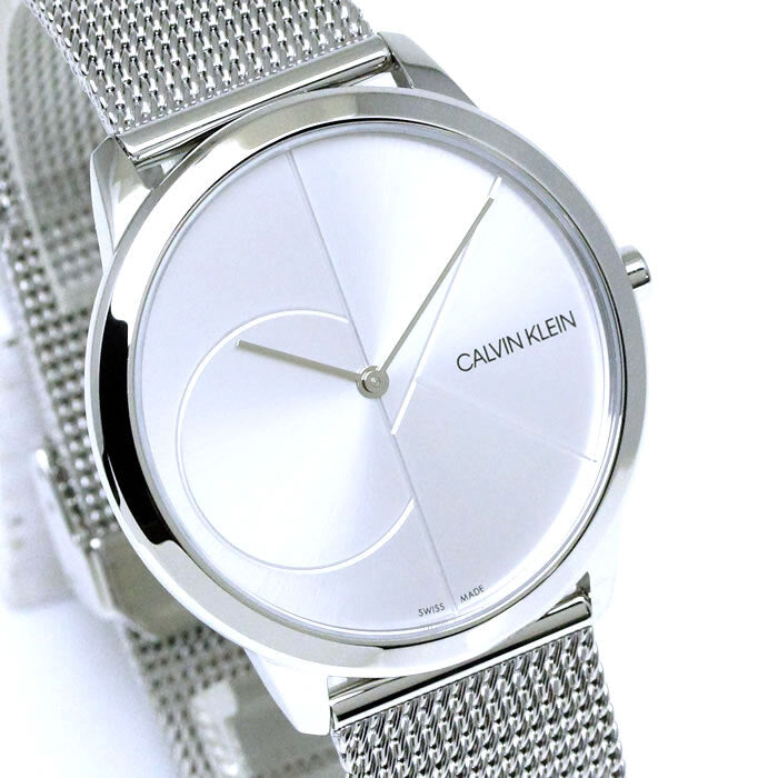 Calvin Klein Minimal Silver Dial Silver Mesh Bracelet Watch for Men - K3M2112Z Buy Now By Calvin Klein