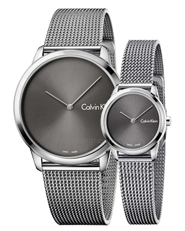 Calvin Klein Minimal Grey Dial Silver Mesh Bracelet Watch for Women - K3M231Y3 Buy Now By Calvin Klein