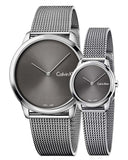 Calvin Klein Minimal Grey Dial Silver Mesh Bracelet Watch for Men - K3M211Y3 Buy Now By Calvin Klein