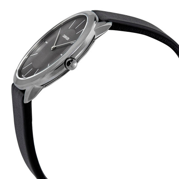 Calvin Klein Minimal Black Dial Black Leather Strap Watch for Men - K3M211C4 Buy Now By Calvin Klein