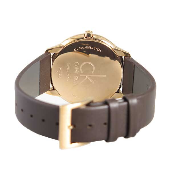 Calvin Klein Minimal White Dial Brown Leather Strap Watch for Men - K3M216G6 Buy Now By Calvin Klein