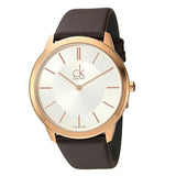 Calvin Klein Minimal White Dial Brown Leather Strap Watch for Men - K3M216G6 Buy Now By Calvin Klein