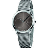 Calvin Klein Minimal Black Dial Silver Mesh Bracelet Watch for Women - K3M22123 Buy Now By Calvin Klein