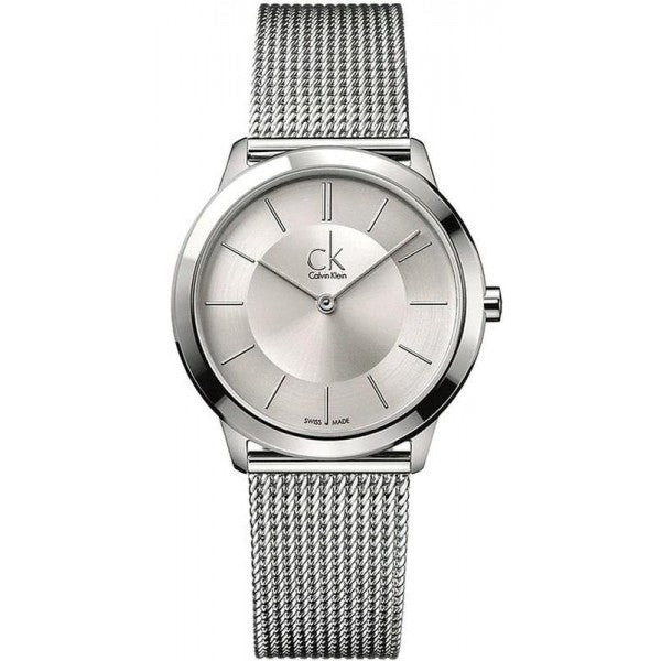 Calvin Klein Minimal White Dial Silver Mesh Bracelet Watch for Men - K3M22126 Buy Now By Calvin Klein