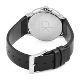 Calvin Klein Minimal Grey Dial Black Leather Strap Watch for Men - K3M221C4 Buy Now By Calvin Klein