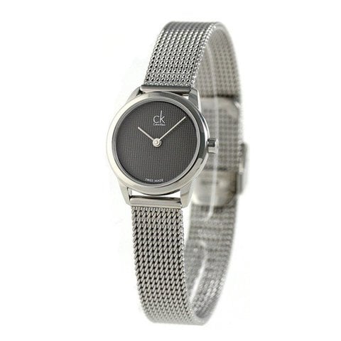 Calvin Klein Minimal Grey Dial Silver Mesh Bracelet Watch for Women - K3M2312X Buy Now By Calvin Klein