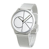Calvin Klein Minimal White Dial Silver Mesh Bracelet Watch for Men - K3M5115X Buy Now By Calvin Klein