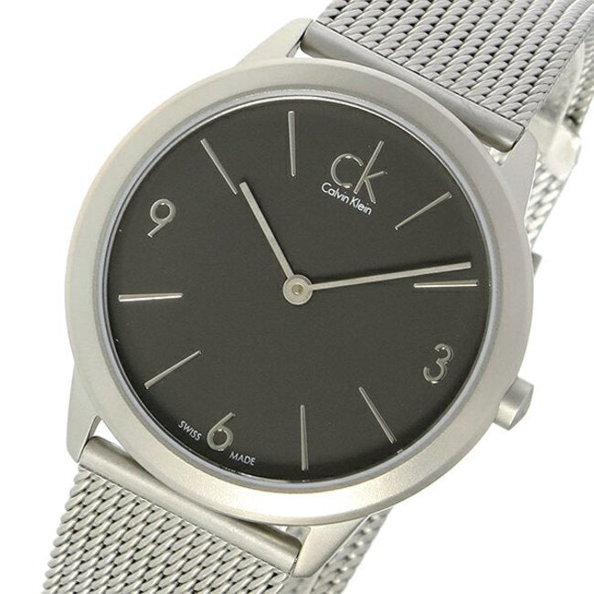 Calvin Klein Minimal Grey Dial Silver Mesh Bracelet Watch for Men - K3M52154 Buy Now By Calvin Klein