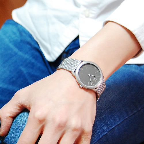 Calvin Klein Minimal Grey Dial Silver Mesh Bracelet Watch for Men - K3M52154 Buy Now By Calvin Klein