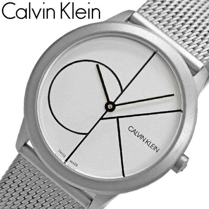 Calvin Klein Minimal White Dial Silver Mesh Bracelet Watch for Women - K3M5215X Buy Now By Calvin Klein