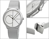 Calvin Klein Minimal White Dial Silver Mesh Bracelet Watch for Women - K3M5215X Buy Now By Calvin Klein