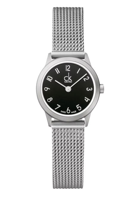 Calvin Klein Minimal Black Dial Silver Mesh Bracelet Watch for Women - K3M53151 Buy Now By Calvin Klein