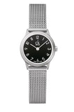 Calvin Klein Minimal Black Dial Silver Mesh Bracelet Watch for Women - K3M53151 Buy Now By Calvin Klein
