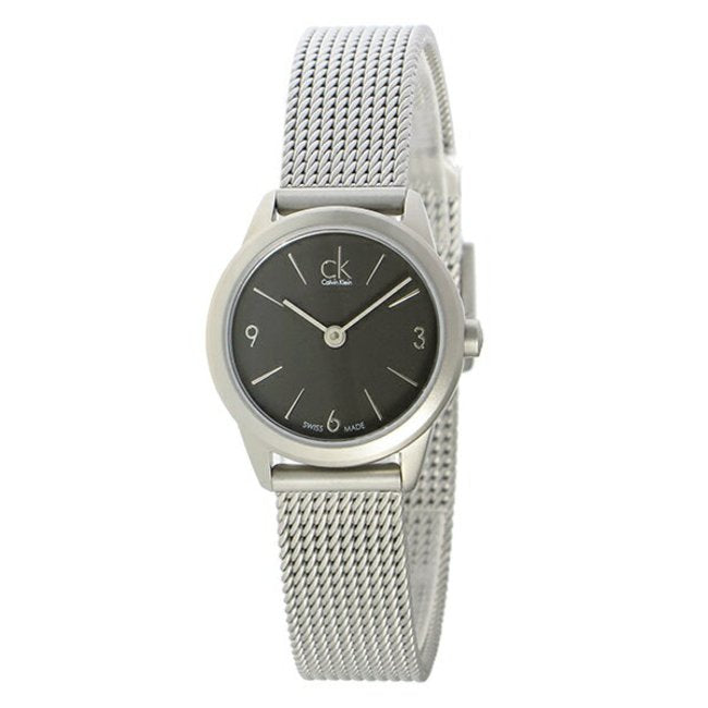 Calvin Klein Minimal Grey Dial Silver Mesh Bracelet Watch for Women - K3M53154 Buy Now By Calvin Klein
