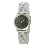 Calvin Klein Minimal Grey Dial Silver Mesh Bracelet Watch for Women - K3M53154 Buy Now By Calvin Klein