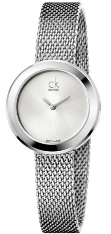 Calvin Klein Firm White Dial Silver Mesh Bracelet Watch for Women - K3N23126 Buy Now By Calvin Klein