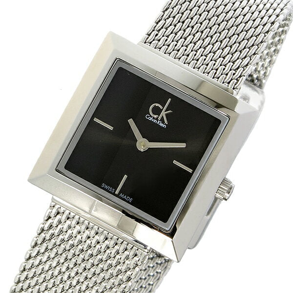 Calvin Klein Mark Black Dial Silver Mesh Bracelet Watch for Women - K3R23121 Buy Now By Calvin Klein