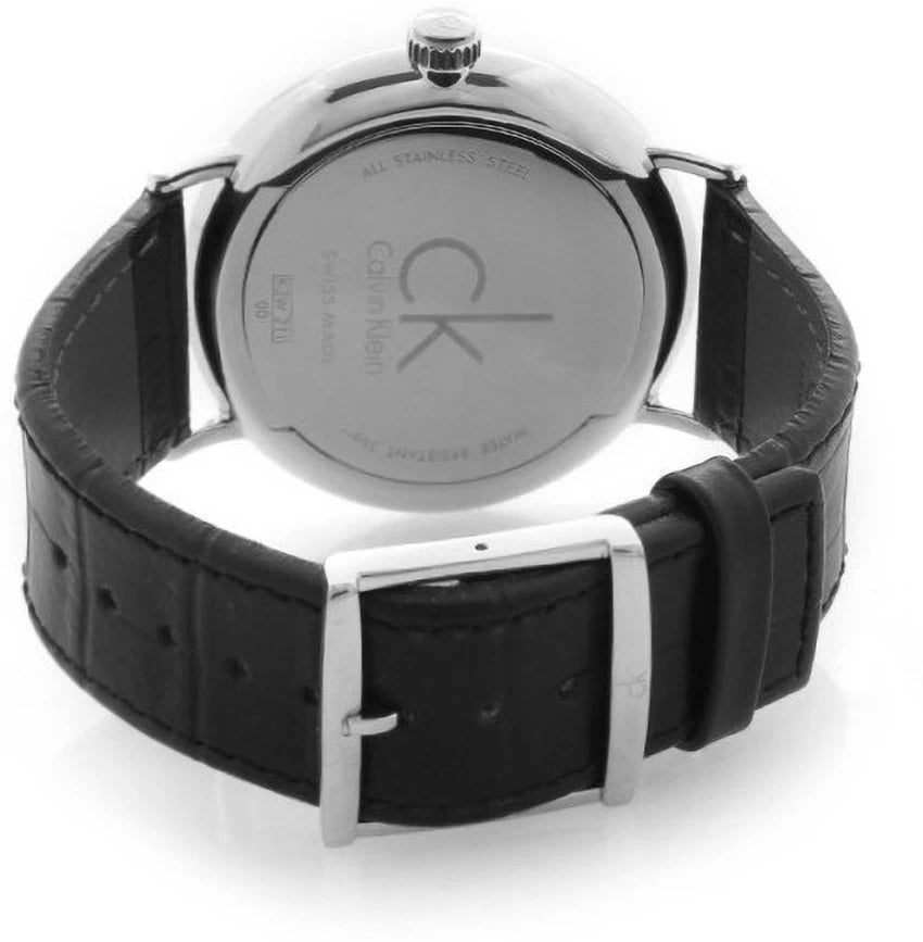 Calvin Klein Surround Black Dial Black Leather Strap Watch for Men - K3W211C1 Buy Now By Calvin Klein
