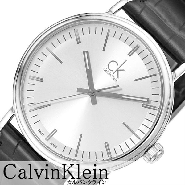 Calvin Klein Surround Silver Dial Black Leather Strap Watch for Men - K3W211C6 Buy Now By Calvin Klein