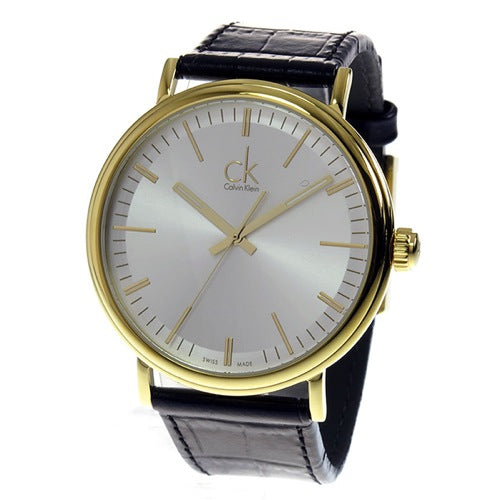 Calvin Klein Surround Silver Dial Black Leather Strap Watch for Men - K3W215C6 Buy Now By Calvin Klein