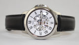 Fossil Grant Automatic Skeleton White Dial Black Leather Strap Watch for Men - ME3101 Buy Now By Fossil