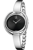 Calvin Klein Impetuous Black Dial Silver Steel Strap Watch for Women - K4F2N111 Buy Now By Calvin Klein