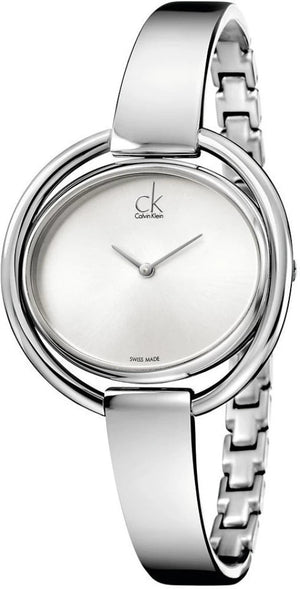 Calvin Klein Impetuous Silver Dial Silver Steel Strap Watch for Women - K4F2N116 Buy Now By Calvin Klein