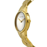 Calvin Klein Snake Silver Dial Yellow Gold Steel Strap Watch For Women - K6E23546 Buy Now By Calvin Klein