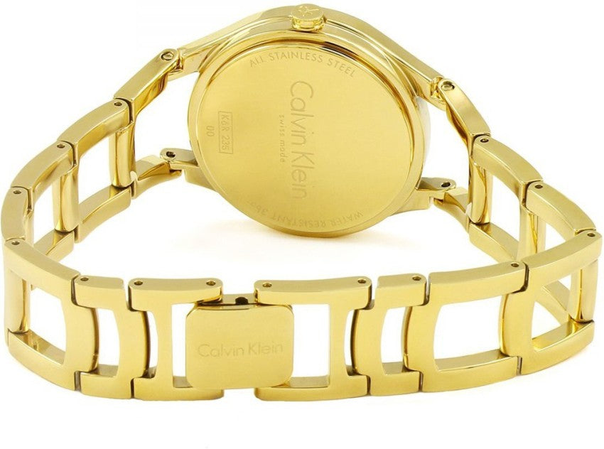 Calvin Klein Class White Dial Gold Steel Strap Watch for Women - K6R23526 Buy Now By Calvin Klein