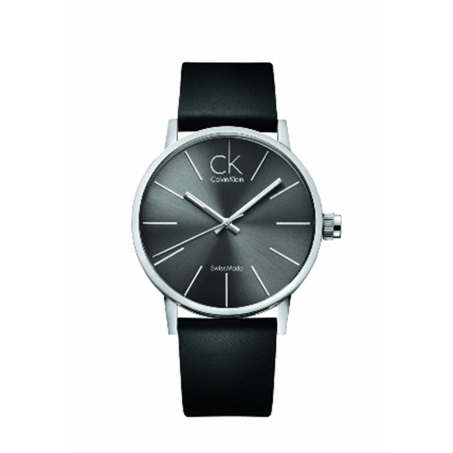Calvin Klein Minimal Black Dial Black Leather Strap Watch for Men - K7621107 Buy Now By Calvin Klein