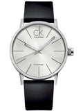 Calvin Klein Post Minimal Silver Dial Black Leather Strap Watch for Men - K7621192 Buy Now By Calvin Klein