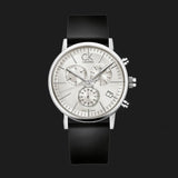 Calvin Klein Post Minimal White Dial Black Leather Strap Watch for Men - K7627120 Buy Now By Calvin Klein