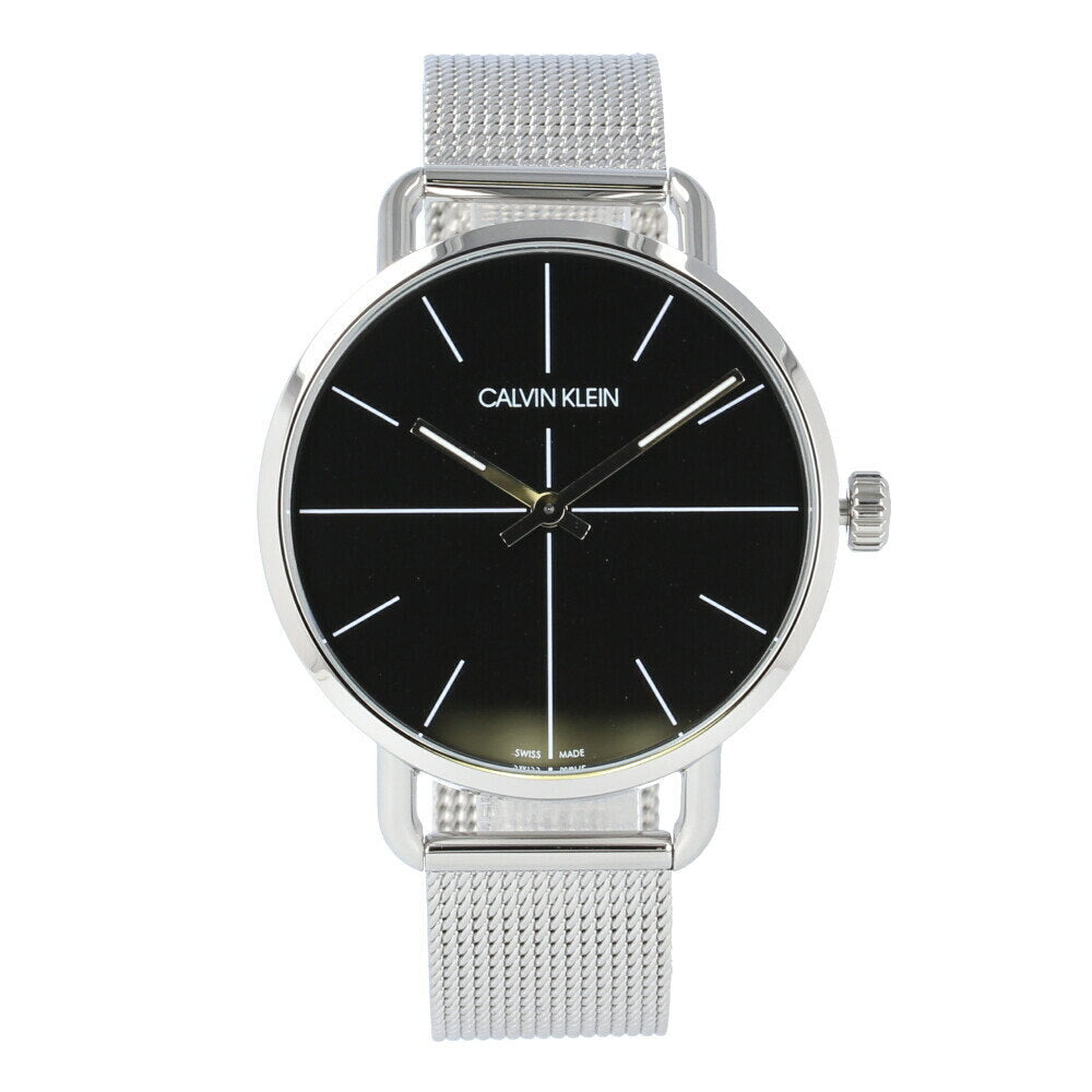 Calvin Klein Even Black Dial Silver Mesh Bracelet Watch for Women - K7B21121 Buy Now By Calvin Klein