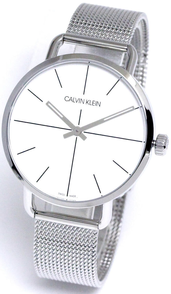 Calvin Klein Even Quartz White Dial Silver Steel Strap Watch for Women - K7B21126 Buy Now By Calvin Klein
