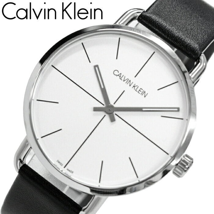 Calvin Klein Even Silver Dial Black Leather Strap Watch for Men - K7B211CY Buy Now By Calvin Klein
