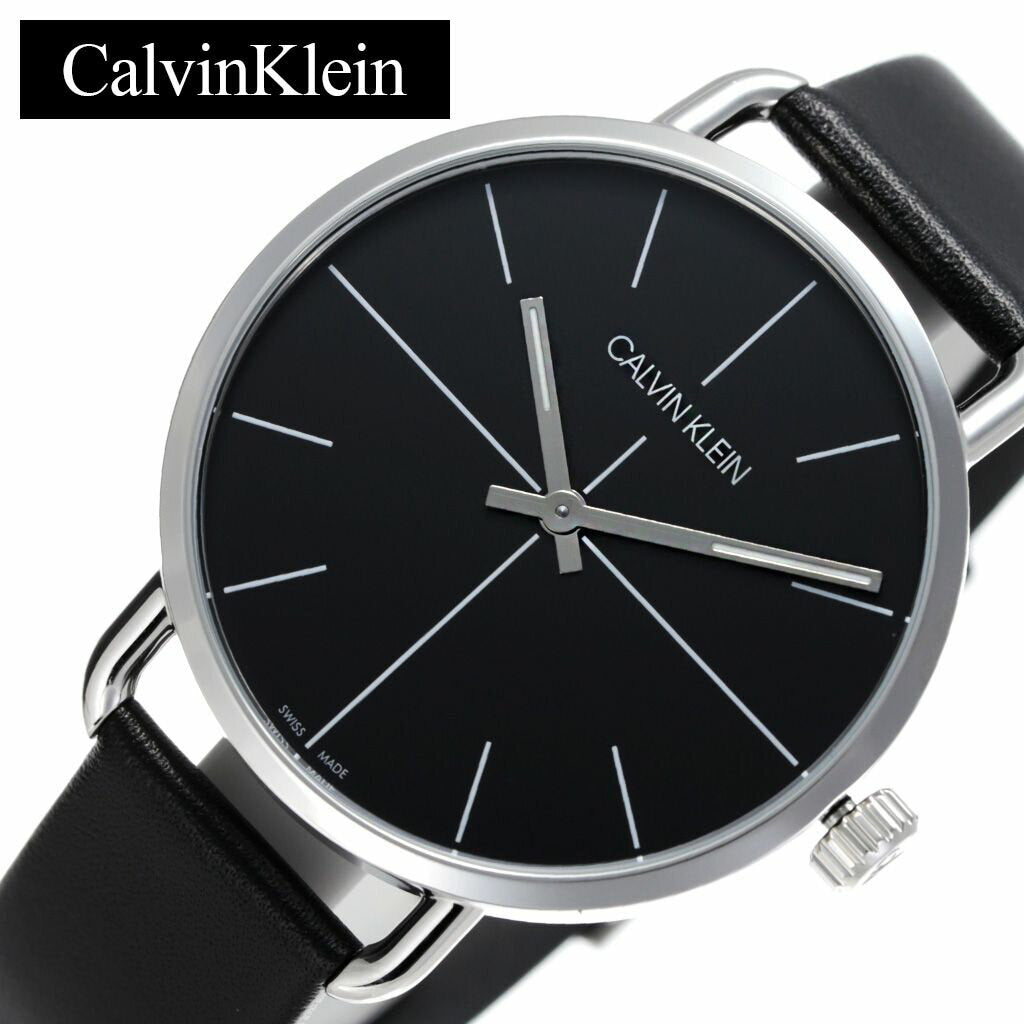 Calvin Klein Evan Black Dial Black Leather Strap Watch for Men - K7B211CZ Buy Now By Calvin Klein