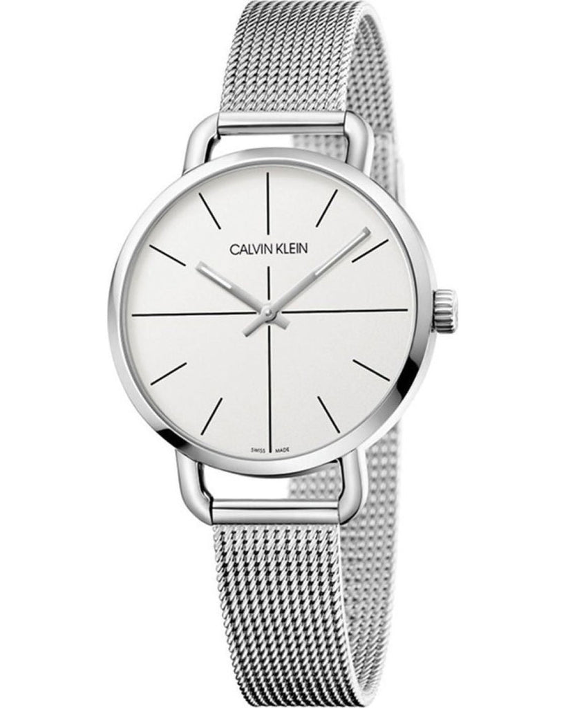 Calvin Klein Even White Dial Silver Mesh Bracelet Watch for Women - K7B23126 Buy Now By Calvin Klein
