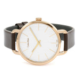 Calvin Klein Even White Dial Brown Leather Strap Watch for Women - K7B236G6 Buy Now By Calvin Klein
