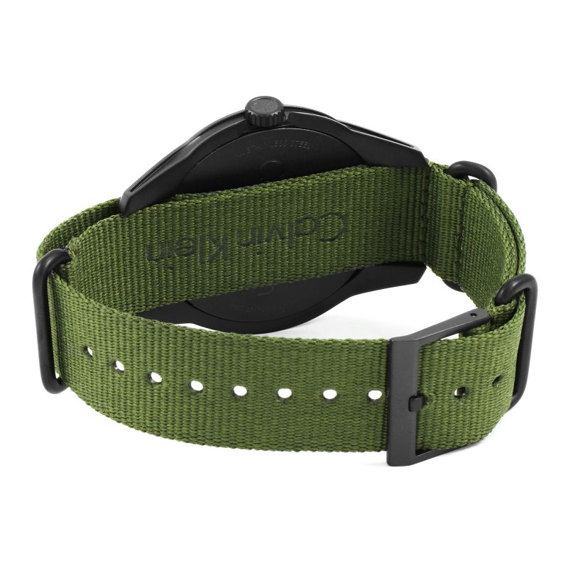 Calvin Klein Tone Green Dial Green NATO Strap Watch for Men - K7K514WL Buy Now By Calvin Klein
